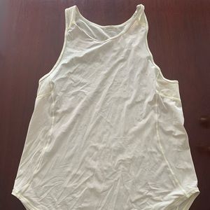 Light yellow lululemon tank top